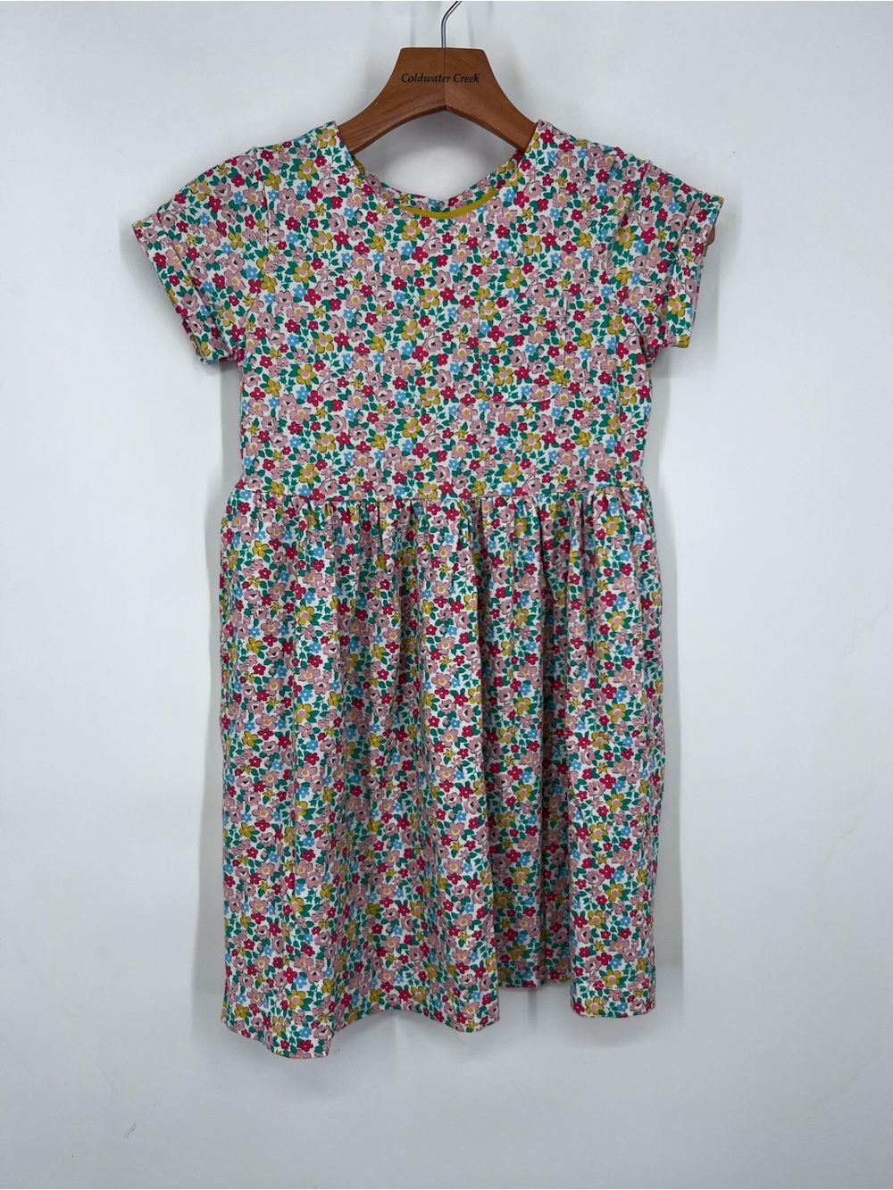 Mini Boden Floral Short Sleeve Dress 8-9Y